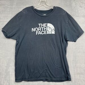 The North Face Mens T Shirt Gray Logo Graphic‎ Cotton Size L